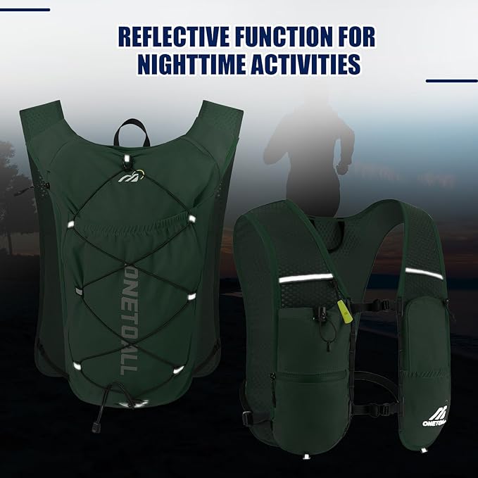 Running Vest for Women & Men, Lightweight 150g Hydration Backpack, 6L Pack for Trail Running, Marathon, Hiking, Cycling, Jogging, Adjustable Fit