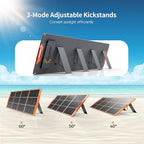 200 Watt Portable Solar Panel for Power Station Generator, 19.8V IP65 Waterproof 4 Kickstands Foldable Solar Panel, Solar Charger with MC4 Cable and USB Outputs for Outdoor Trip RV Camping Off Grid