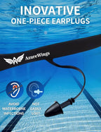 7 in 1 Swim Goggles + Swim Cap for Men Women,No Leak Anti-Fog & UV, Wide Visio HD Mirror PC Lens