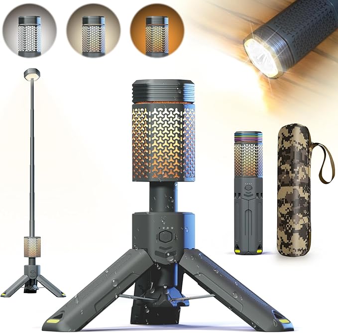 Camping Lantern Rechargeable, Telescoping-Camping-Lights, 10500mAh Capacity Battery Powered,Outdoor-Lantern for Hiking/Adventure/Power Outages, IPX7 Water Resistant(Dark Grey)