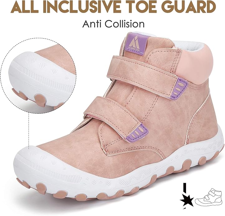 Mishansha Kids Hiking Boots Toddler Girls Boys Hiking Shoes Water-Resistant Anti-Collision Non-Slip Athletic Outdoor Trekking Boots