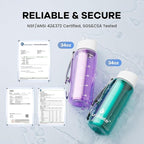 SurviMate Purified Water Bottle for Camping, Hiking, Backpacking and Travel, BPA Free with 5-Stage Intergrated Filter Straw