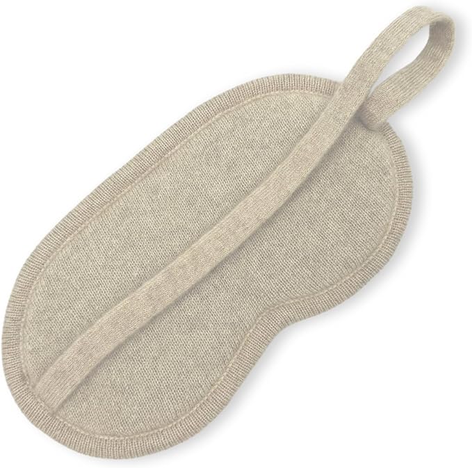 Jet&Bo 100% Pure Cashmere Eye Mask Undyed Natural Color in Gift Box