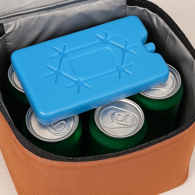 Kona Ice Packs for Lunch Boxes - No Ice Bags Required - Reusable Long Lasting Cooler Ice Packs (-5C) Small Thin Freezer Packs - Freezes in 25 Minutes (Set of 4)