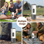Portable Espresso Maker, 20Bar Rechargeable Wireless Stainless Steel, 3-in-1 for Nespresso & Ground Coffee, Self-Heating Travel Coffee Machine for Camping Office (White)