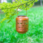 Cow Solar Lanterns Outdoor Waterproof Hanging Solar Lights Cow Gifts for Women Men Mom Metal Decorative LED Outdoor Lanterns for Patio, Lawn, Landscape, Garden Decor, Yard Decorations