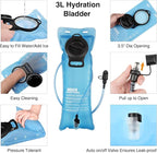 GENILU Tactical Hydration Backpack with 3L Water Bladder, Lightweight Molle Water Backpack Daypack for Men Women