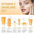 Skincare Gift Set for Teenage Girls,Vitamin C Skin Care Set - 6 Piece Gentle Skin Cleaning & Care Travel Size Kit With Cleanser, Toner, Face Serum,Eye Cream,Sunscreen,Face Cream Brighten Face Care Kit
