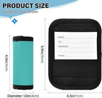 DOMIKING Blue Green Luggage Handle Wrap Soft Luggage Identifiers for Suitcase Tags Marker for Travel Bag Luggage Suitcase Handle Covers Travel Accessories, 2 Pack