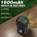 DIBMS 2-Pack Solar Camping Lantern, Collapsible LED Solar USB Rechargeable Lantern Flashlight Emergency Hanging Lights for Camping Hurricanes Power Outages Indoor Outdoor