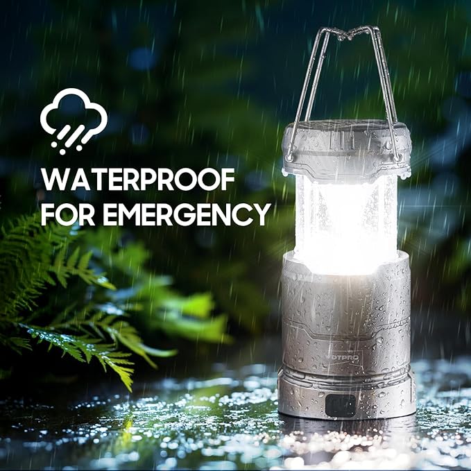 4 Pack Camping Lanterns Rechargeable Collapsible, 65 LED 3 Lighting Modes, 1000LM Dimmable Camping Lights Waterproof, Portable Lantern for Camping Essentials Power Outages Tent Emegency Home Hiking