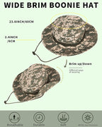 Sun Hats for Men Women Bucket Hat UPF 50+ Boonie Hat Foldable UV Protection Hiking Beach Fishing Summer Safari