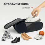 Portable Oxford Golf Shoes Bag, Sports Shoe Bag with Ventilation, Waterproof Travel Shoes Bag, Shoes Storage Organizer with Zipper Closuren for Outdoor, Sports, Golf, Travel, Gem (Black2)