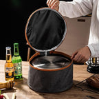 304 Stainless Steel Camping Cookware Set, Pots and Pans for Campfire Cooking, Includes Travel Tote Bag for 4-6 People