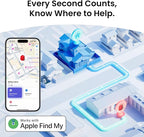 SwitchBot 130 dB Personal Safety Alarm for Women with Apple Find My APP, Extra-Loud Siren & Strobe Light, Waterproof Self Defense Keychain for Women, College Girls and Kids (Blue)