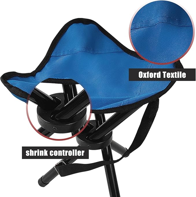 Travel Folding Camping Stool, (Sol·d by→Cenbee) Use Height 14" and Max Weight 300 lbs Outdoor Portable Party Chair Fishing Chair Seat for Camping Fishing Hiking Gardening and Beach Painting