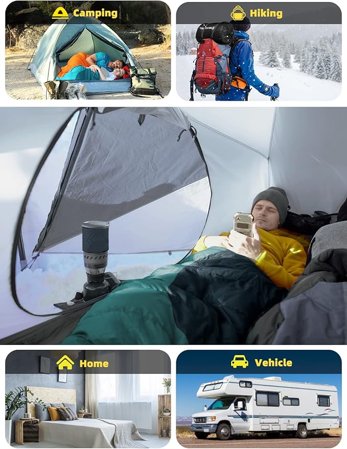 Bessport Mummy Sleeping Bag | 15-45 ℉ Extreme 3-4 Season Sleeping Bag for Adults Cold Weather– Warm and Washable, for Hiking Traveling & Outdoor Activities