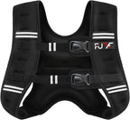 FUFF Weighted vest woman - 5lb/10lb/12lb/15lb/20lb/25lb/30lb Weights with Reflective Stripe, Weighted Vest for Men Women Strength Training Running Walking Jogging