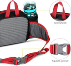 WATERFLY Fanny Pack Waist Bag: Fannie Pack 2 Water Bottle Holders Lumbar Belt Hiking Walking Running Jogging Camping Large Woman Man (Bottle Not Included)