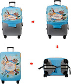 WUJIAONIAO Travel Luggage Cover Baggage Suitcase Cover Protector Skins 18-32 Inch (ocean, M (for 22-24 inch luggage))