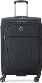 DELSEY PARIS Helium DLX Softside Expandable Luggage with Spinner Wheels, Black, 3 Piece Set (20/25/29)