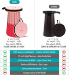 19.7” Heavy Duty Collapsible Stool with Cushion - Portable, Foldable Camping Stool for Adults, Max Capacity 1000lbs (Pink)