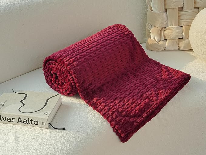 220 * 200CM Soft and Cozy Flannel Throw Blanket with New Stripe Design Lightweight and Warm Sofa Couch Blanket Suitable for Camping Home Hospital