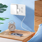 FiiMan 6 Outlet Wall Adapter, UL Listed 3-Prong Grounded Outlet to The Side, Wall Plug Side Access Adapter, 6 Way Outlet Extender Tap, White (2)