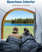 JOYTUTUS Pickup Truck Tent 2.0, Waterproof PU2000mm Double Layer for 2 Person, Portable Truck Bed Tent with Rainfly, 5.5'-5.8' Camping Preferred - Orange