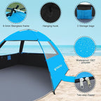Venustas Beach Tent Sun Shelter for 3/4-5/6-7/8-10 Person, UPF 50+ UV Protection Beach Canopy, Lightweight and Easy Setup Cabana, Portable Shade Tent