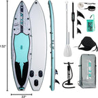 FunWater Inflatable Stand Up Paddle Board 10'/10'6"/11'/11'6" Paddle Board for Adults & Youth, Paddleboards Inflatable with Premium SUP Accessories, Wide Stable, Non-Slip Comfort Deck