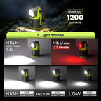 CLAKAP LED Camping Lantern, 3000Lumens Rechargeable 180°Rotatable Flashlight Lantern, Portable Camping Light with 4000mAh Phone Charger, IPX4 Waterproof Lanterns for Power Outages Hurricane