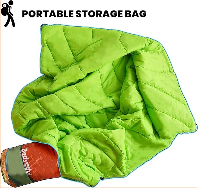 Camping Blanket, Puffy Waterproof Travel Blanket, Warm Cozy Picnic Blanket, for Outdoors, Travel, and Mountain.(Grand Canyon, 78" x 56")