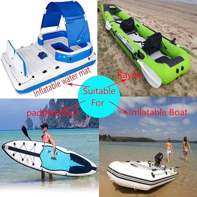 4 Pieces White Pad/Patch D Rings for PVC Inflatable Boat Canoe Raft Stainless Steel D-Ring Dinghy Kayak Surfboard Paddle Board