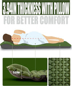 AKSOUL Sleeping Pad Camping Mat: Self Inflating Ultralight & Compact Air Mattress, Connectable Lightweight Inflatable Pad with Built-in Foot Pump for Camping, Hiking, Backpacking