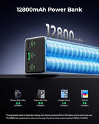 TALIX 125W Power Bank, 12800mAh Portable Laptop Charger with 240W USB-C Cable and 3-Port, PD Fast Charging Battery Pack for Laptop/Lenovo/Dell/MacBook/iPhone 17/Moto/Samsung S26, TSA Approved