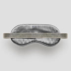 Luxury Silk Sleep Mask with 22mm Mulberry Silk, Velvet Elastic Band, Heat Therapy Pocket, and Travel Pouch, Grey Color