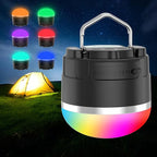 LED Camping Lantern Rechargeable, 1000LM Portable Tent Light with 12 RGB Lighting Modes, Power Bank, Waterproof, Mini Flashlight with Magnetic Base for Emergency, Power Outages, Hiking, Home