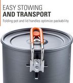 GSI Outdoors Halulite Boiler Ultralight Hard-Anodized Pot with Folding Handle, Fast-Heating Camping Cookware for Backpacking, Hiking & Outdoor Cooking