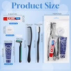 Disposable Toiletry Kits, 6 In 1 Bulk Travel Size Hygiene Care Packages,Essential Men Women Individually Wrapped Personal Toiletries Set for Hotel, Charity/Guests/Shelter/Homeless (40 Pack)