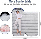 BISINNA XXL Sleeping Bag(90.55"x39.37") for Big and Tall Adults,3-4 Seasons Plus Size Warm and Comfortable Waterproof Lightweight Sleeping Bag Great for Camping Backpacking Hiking Indoor & Outdoor