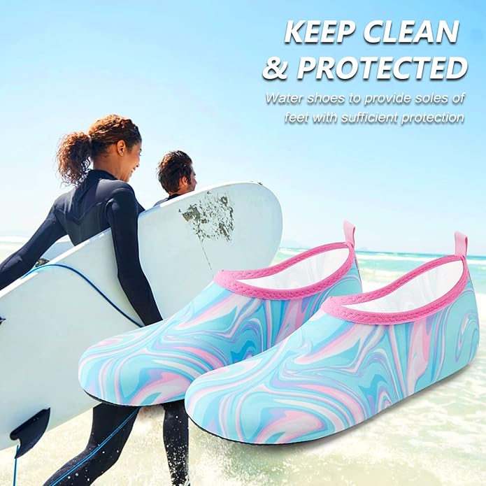 Deevike Water Shoes for Women Men Barefoot Quick-Dry Aqua Socks Slip-on for Beach Swim Surf Yoga Exercise