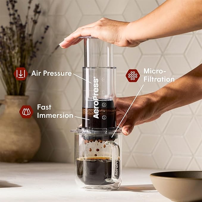 AeroPress Natural Paper Microfilters, AeroPress Coffee Filters, Unbleached Round Paper Filters for Coffee Makers, Must-Have Coffee Accessories, Standard, 2 Pack, 400 Count