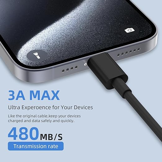 2Pack 10FT USB to USB C Fast Charging Cable for iPhone 17 16 15 Charger Cord, for Apple for iPhone 17 16 15/Pro/Pro Max/Plus Long Type C Car Carplay Cord for iPad Pro 12.9/11 for Android(Black)