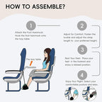 Foot Hammock for Plane Travel, Airplane Foot Hammock, Adjustable Foot Rest Sling, Airplane Gadgets Travel Essentials for Long Time Flight (Black)