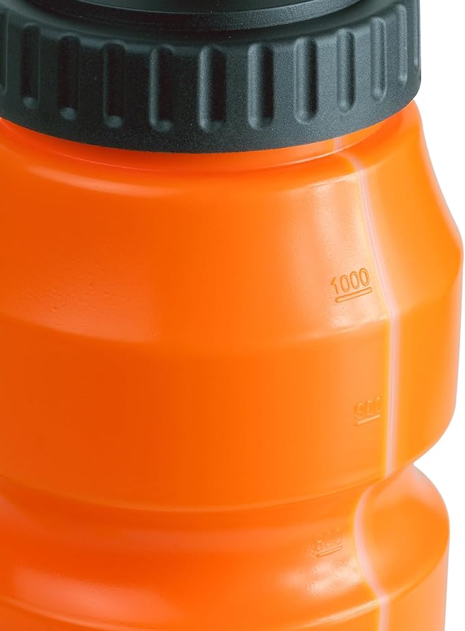 Cannon Sports 1 Liter Sports Water Bottle, BPA-Free, 34 Oz Capacity, Large Mouth, 2 lids (Straw and Squeeze), Great For Helmet Sports Such As Hockey, Lacrosse, Football, Boxing (6 Pack) (Orange)