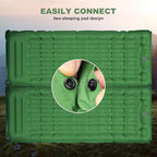 Camping Sleeping Pad with Pillow: Extra Thick 4.7 Inch Ultra-Light Self Inflating Air Mattress, Lightweight Compact Inflatable Sleep Mat for Backpacking, Hiking, Tent (Olive Green)