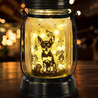 Chihuahua Gifts for Women/Men Chihuahua Solar Lanterns Dog Mom Birthday Dog Lovers Lantern Pet loss Pet Memorial Lights Solar Garden Decoration Outside for Yard, Patio,Backyard,Porch Torches