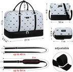 IBFUN Weekender Bags for Women, 21" Weekender Travel Bag, Travel Duffle Bag with Shoe Compartment Carry on Overnight Duffel Bag for Weekend Travel Business Trip, 3PCS