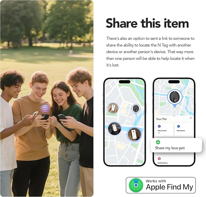 Air Tracker Tags-4 Pack, Smart Bluetooth5.3 Tracker, Item Finder Work with Apple Find My, Trakcer Tag Locator for Keys, Luggage, Backpack, Suitcase,120dB Sound,Waterproof Protective(4Black)